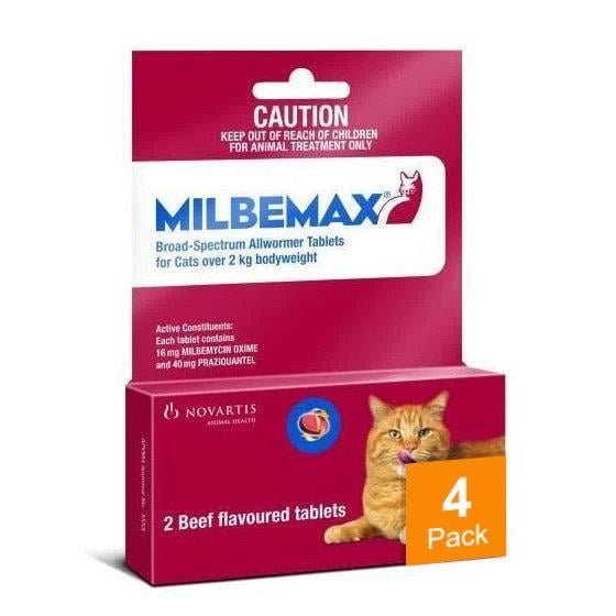 Milbemax Cat 2-8 kg 4 Tablet Pack