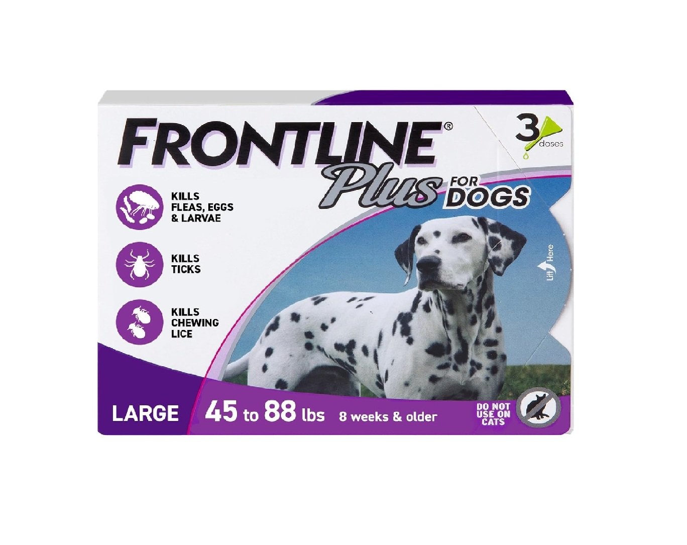 Frontline Plus for Large Dogs 44-88 lbs (20-40 kg) - Purple