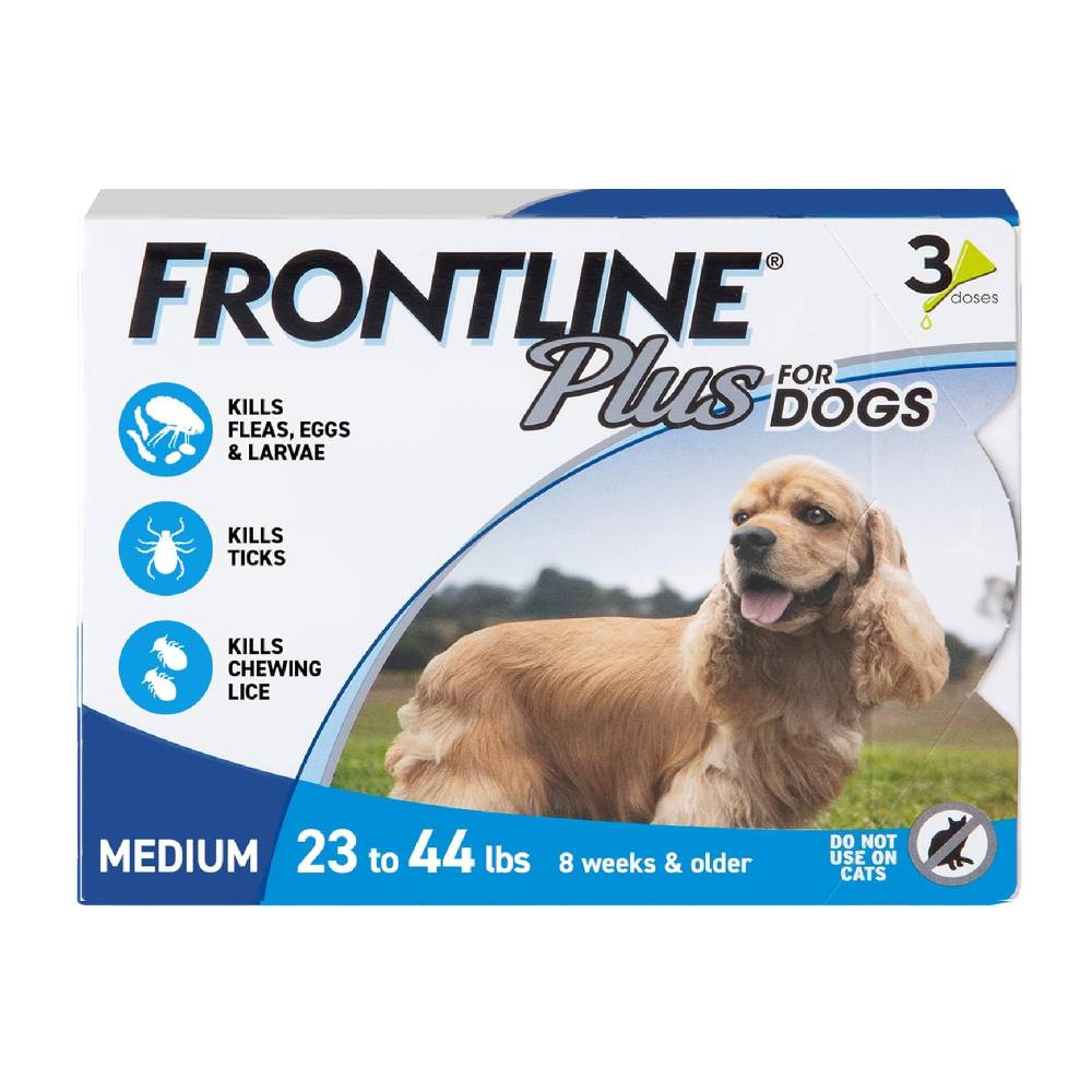 Frontline Plus for Medium Dogs 22-44 lbs (10-20 kg) - Blue