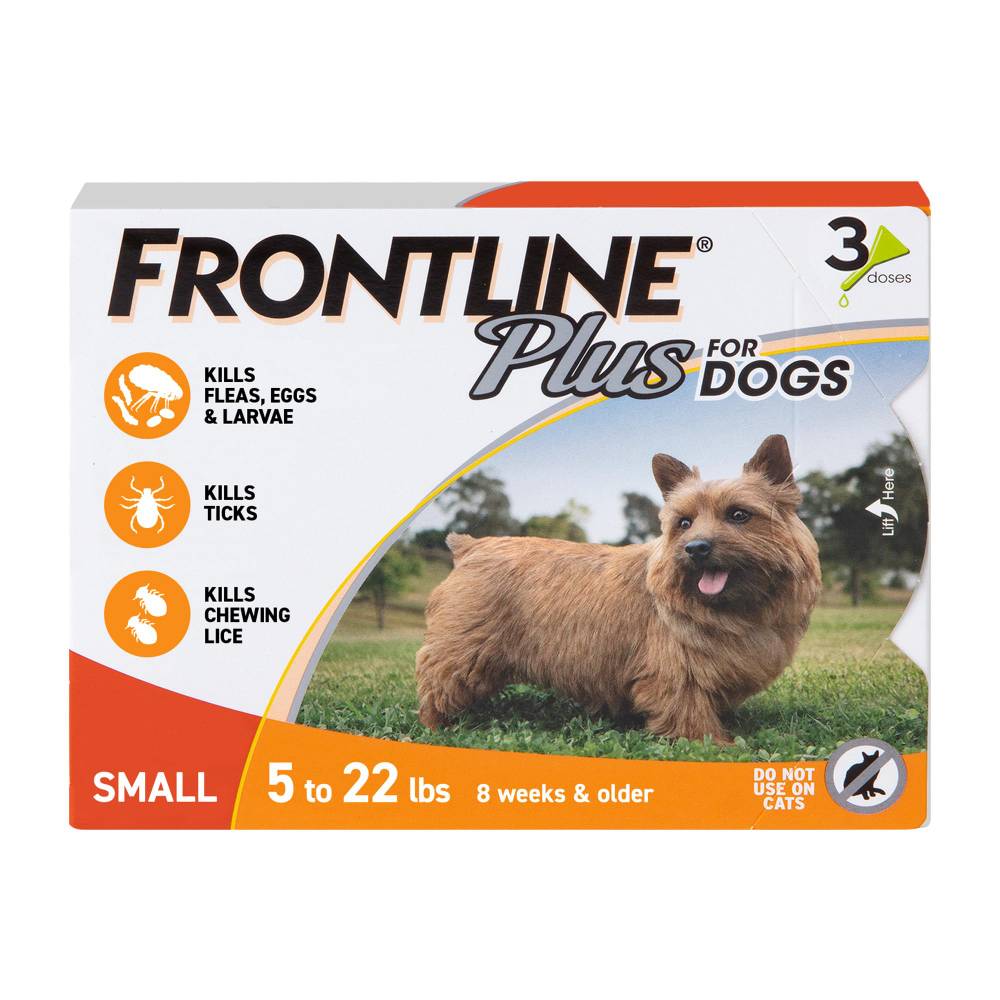 Frontline Plus for Small Dogs Under 22 lbs (10 kg) - Orange