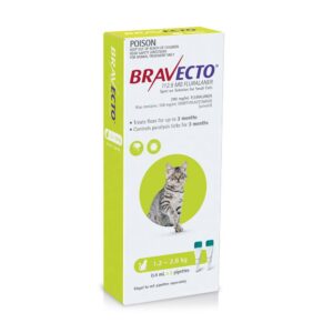 Bravecto Topical for Cats 3-6 lbs (1.2-2.8 kg) - 1/2 Pack, 12-Week Flea & Tick Prevention