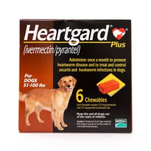 Heartgard Plus For Large Dogs - 51-100 lbs (23-45kg) Brown Box