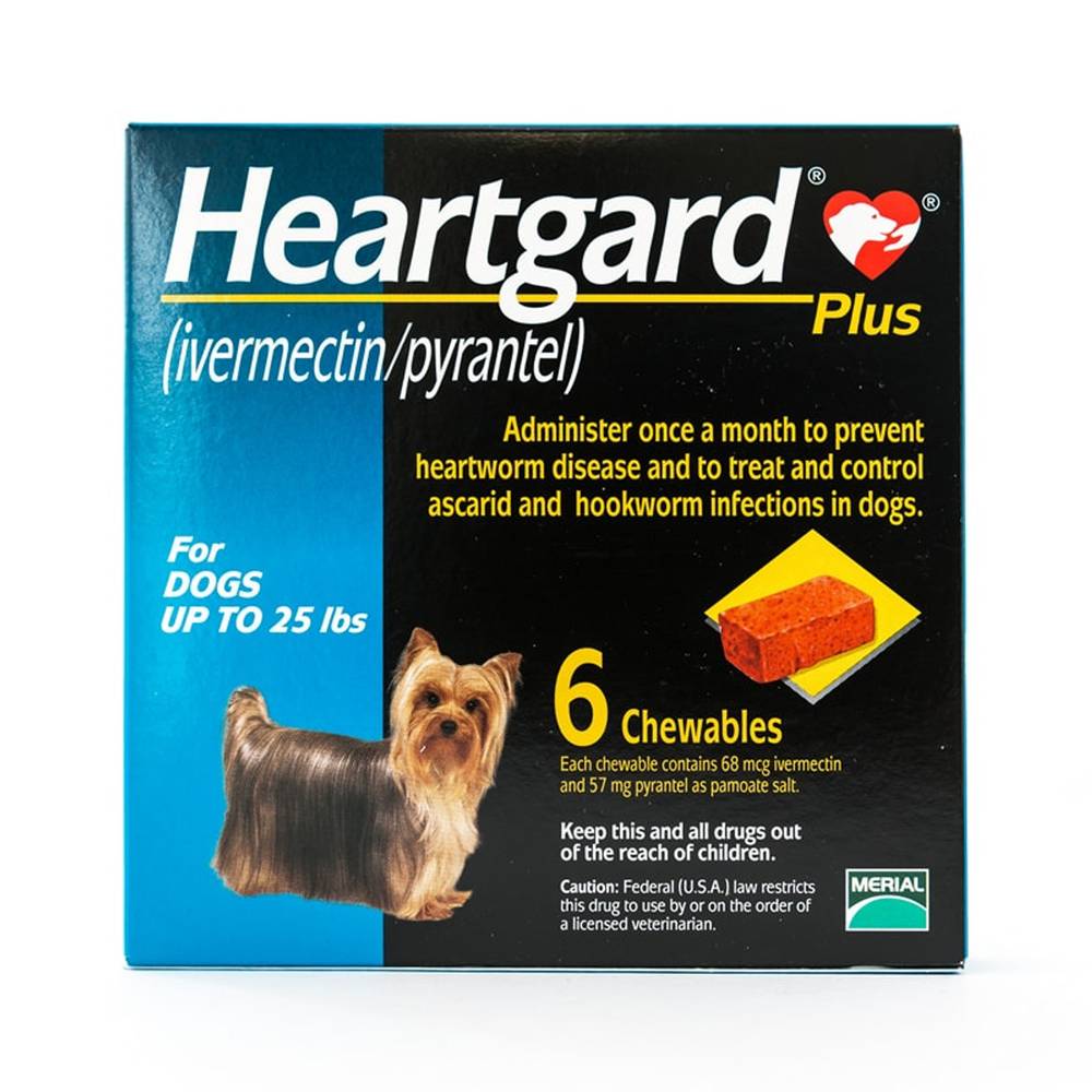 HeartGard Plus For Small Dogs - Under 25 lbs (11 kg) Blue Box