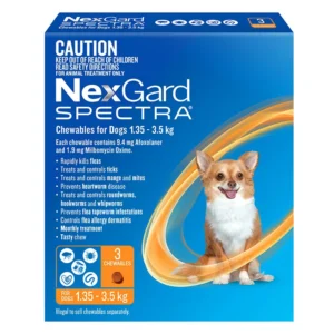 Square-NexGard_Spectra_3_pack_new_1-2.webp Nexgard Spectra for Extra Small Dogs - Orange Pack (4.50 - 8 lbs) (2 - 3.5 kg)
